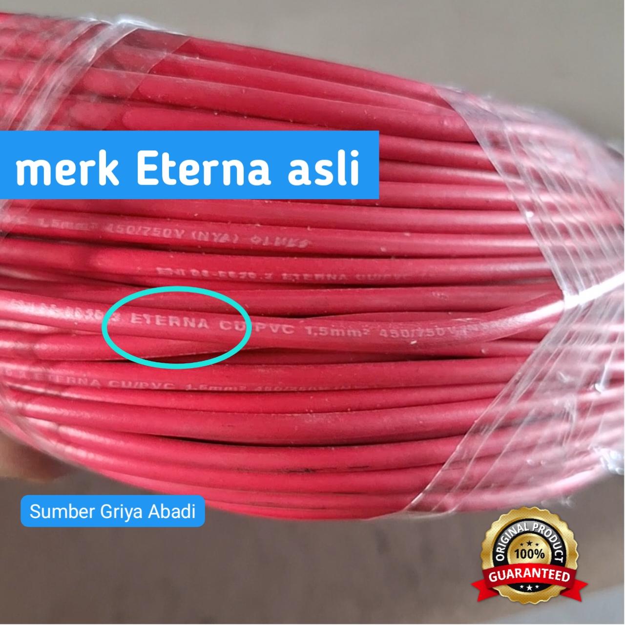 Kabel NYA Eterna Tembaga Tunggal 1.5mm 50 Meter - Kualitas SNI, 1 Roll preview 5