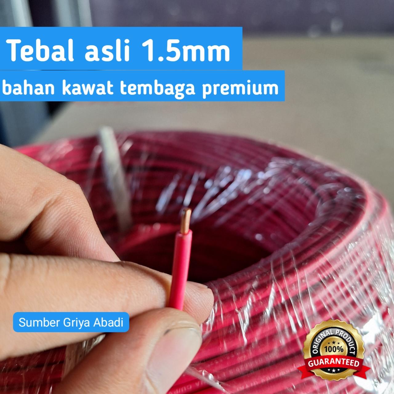 Kabel NYA Eterna Tembaga Tunggal 1.5mm 50 Meter - Kualitas SNI, 1 Roll preview 2
