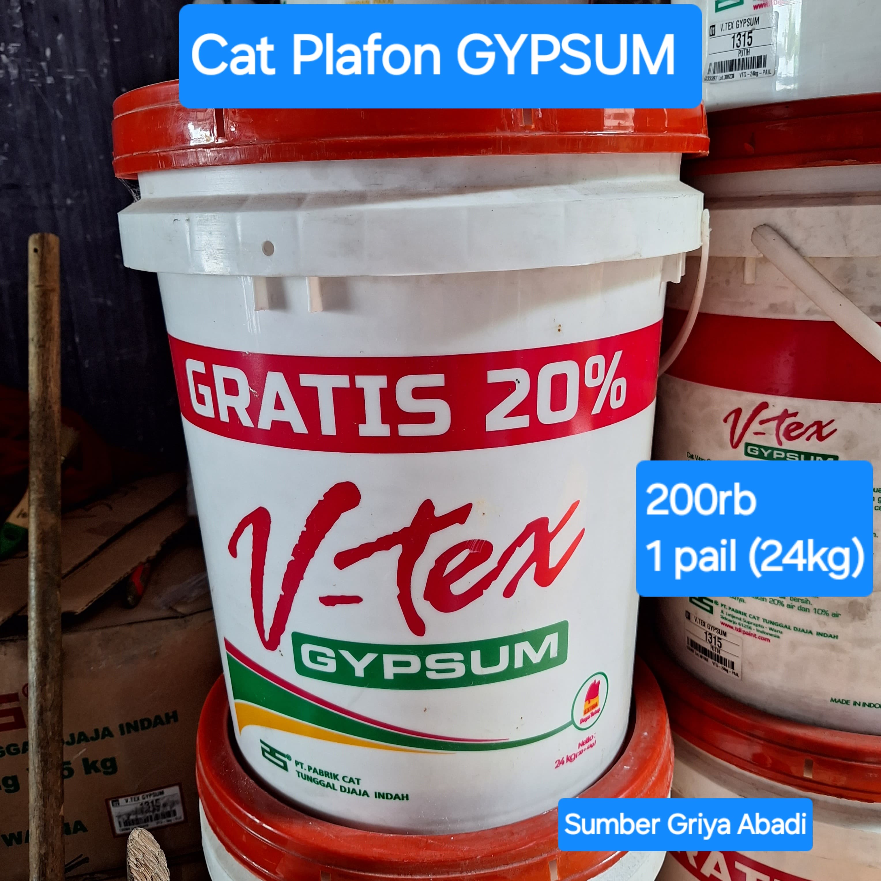 Cat Plafon Gypsum Vtex (5kg & 24kg)