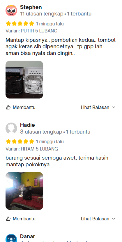 Kipas AC Mini Portabel